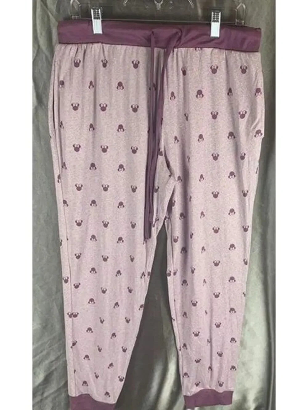 Disney Mickey Mouse Women's Pink Pajama Pants Size Large  Sleepwear Drawstring - Picture 3 of 6